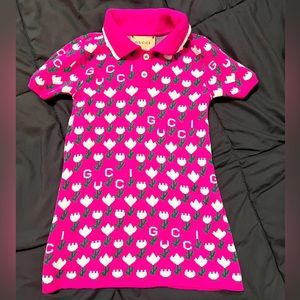 Infant Gucci floral jacquard polo dress